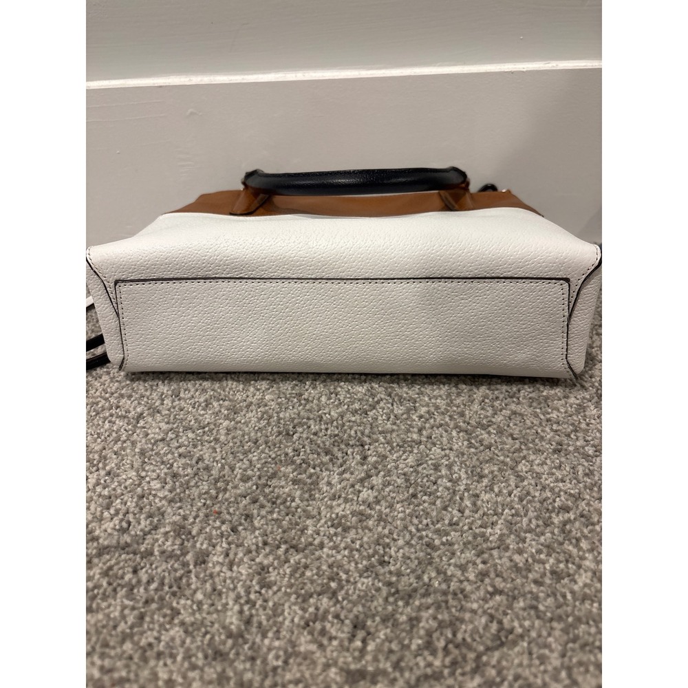 Coach Two-Tone Brown and White Mini Satchel - Picture 3 of 4